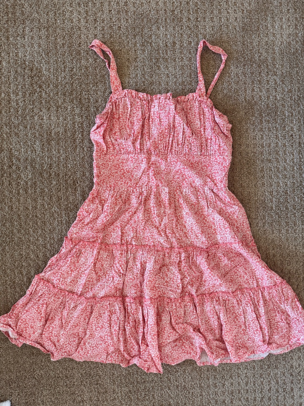 Row A - Pink Floral Smocked Sundress